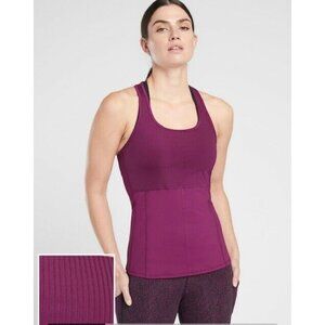 ATHLETA Vitality Rib Tank top size Small Velvet Plum